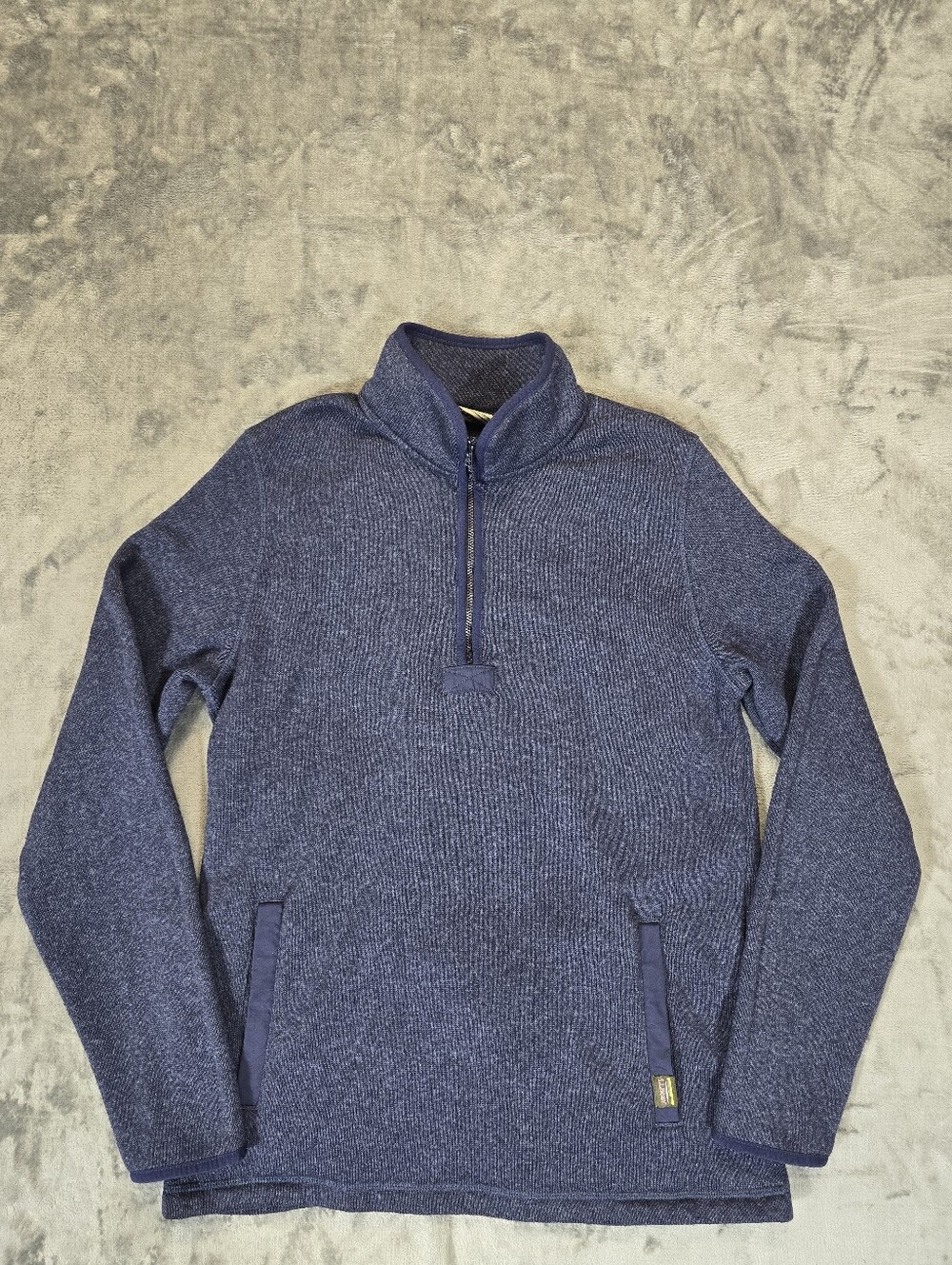 LL Bean 1/4 Zip Fleece Sweater Size Medium Tall Navy
